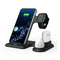 New Design Fast Qi Wireless Charger 4 in 1 Wireless Charging Stand Dock Station For Phone Apple Watch For 11 pro max