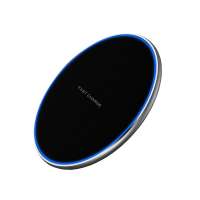 Amazon Hot Sales 10W Slim Fast Wireless Charger qi Certified Aluminum Alloy Phone Charger