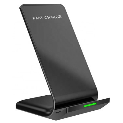 Hot Sell 2-Coil Qi Wireless  Charger L Stand 10W  Fast Smart Charging Dock Non-Slip Pad  Wireless Charger For iPhone XS MAX